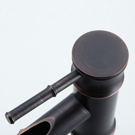Vessel Single Handle One Hole in Oil-rubbed Bronze Bathroom Sink Tap