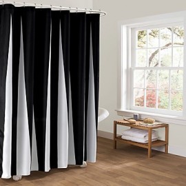 Shower Curtains Modern Poly Cotton Blend Stripe Machine Made