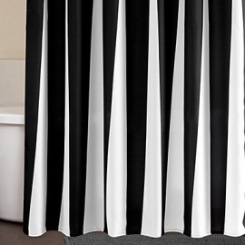 Shower Curtains Modern Poly Cotton Blend Stripe Machine Made