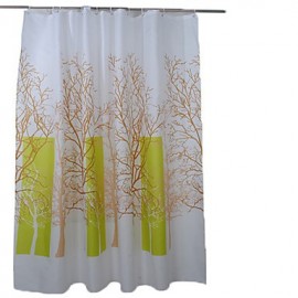 Shower Curtains Modern PEVA Floral Botanical Machine Made