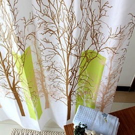 Shower Curtains Modern PEVA Floral Botanical Machine Made