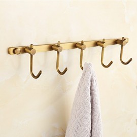 Robe Hooks, 1 pc Antique Brass Robe Hook Bathroom