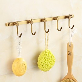 Robe Hooks, 1 pc Antique Brass Robe Hook Bathroom