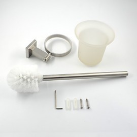 Toilet Brush Holder, 1 pc High Quality Stainless Steel Toilet Brush Holder Bathroom