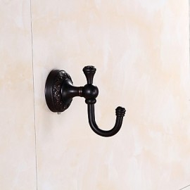 Robe Hooks, Dark carved peg copper European bathroom pendant