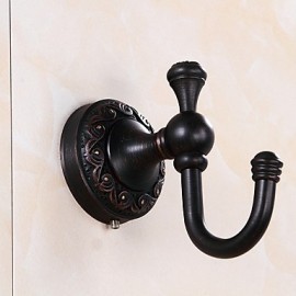 Robe Hooks, Dark carved peg copper European bathroom pendant