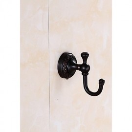 Robe Hooks, Dark carved peg copper European bathroom pendant