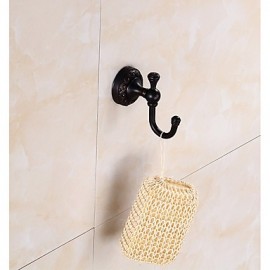 Robe Hooks, Dark carved peg copper European bathroom pendant