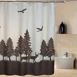 Shower Curtains Neoclassical Polyester Animal Machine Made