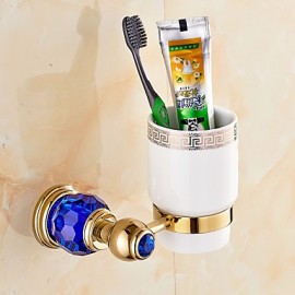 Toothbrush Holder, 1 pc Neoclassical Brass Toothbrush Holder Bathroom