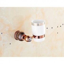 Toothbrush Holder, 1 pc Neoclassical Brass Toothbrush Holder Bathroom