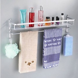 Towel Bars, 1 pc High Quality Modern PVC Bathroom Shelf Bathroom Wall Mounted