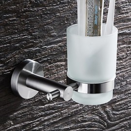 Toothbrush Holder, 1 pc Modern Stainless Steel Toothbrush Holder Bathroom