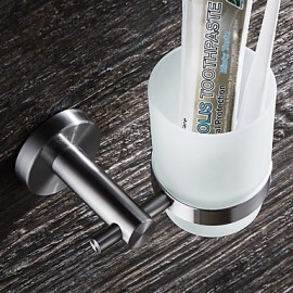 Toothbrush Holder, 1 pc Modern Stainless Steel Toothbrush Holder Bathroom