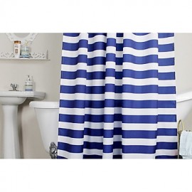 Shower Curtains Neoclassical Polyester Stripe Machine Made