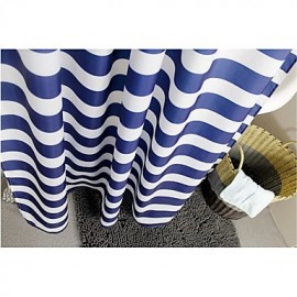 Shower Curtains Neoclassical Polyester Stripe Machine Made