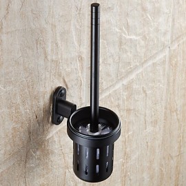Toilet Brush Holder, 1 pc High Quality Aluminum Toilet Brush Holder Bathroom