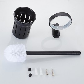 Toilet Brush Holder, 1 pc High Quality Aluminum Toilet Brush Holder Bathroom