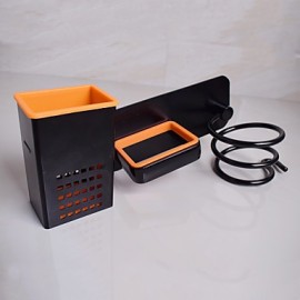 Toothbrush Holder, 1pc Multifunction Luxury Modern European Mixed Material Bathroom Shelf Wall Mounted