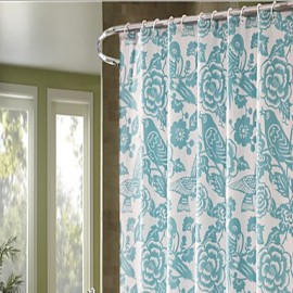 Shower Curtains Neoclassical Polyester Floral Botanical Machine Made