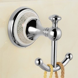 Robe Hooks, Hot Selling-Bathroom Accessories European Antique Copper Ceramic Robe Hook Clothes Hook Coat Hook Bathroom Products