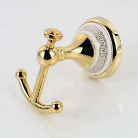 Robe Hooks, Hot Selling-Bathroom Accessories European Antique Copper Ceramic Robe Hook Clothes Hook Coat Hook Bathroom Products