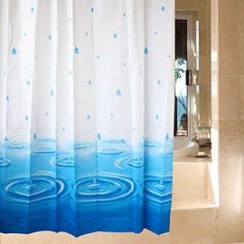 Shower Curtains Neoclassical PEVA Geometric Machine Made