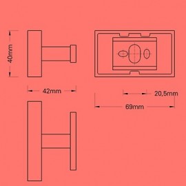 Robe Hooks, 1 pc Contemporary Brass Robe Hook Bathroom