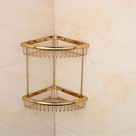 Towel Bars, 1pc High Quality Contemporary Brass Bathroom Shelf