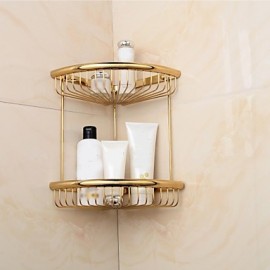 Towel Bars, 1pc High Quality Contemporary Brass Bathroom Shelf