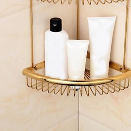 Towel Bars, 1pc High Quality Contemporary Brass Bathroom Shelf