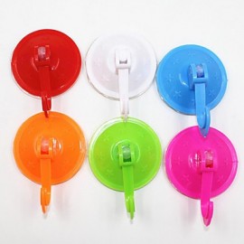 Robe Hooks, Sucker Hook Creative Vacuum Hang Hook Ihome-SH-A Wall Strength Plastic (Random Colours)