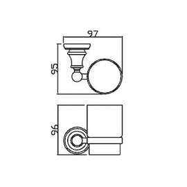 Toothbrush Holder, 1pc Removable Contemporary Brass Toothbrush Holder