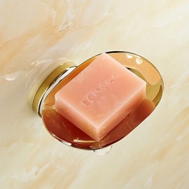 Bathroom Products, 1 pc Neoclassical Brass Crystal Ceramic Soap Dishes & Holders Bathroom