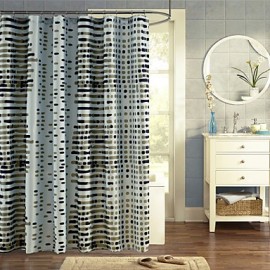 Shower Curtains Neoclassical Polyester Polka Dot Machine Made