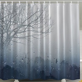 Shower Curtains Neoclassical Polyester Floral Botanical Machine Made