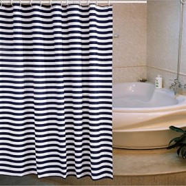 Shower Curtains Neoclassical Polyester Stripe Machine Made
