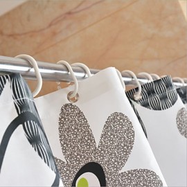 Shower Curtains Neoclassical Polyester Floral Botanical Machine Made