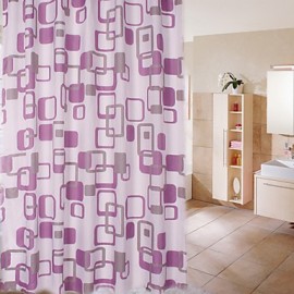 Shower Curtains Neoclassical Polyester Geometric Machine Made