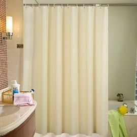 Shower Curtains Modern PEVA Solid Colored Machine Made
