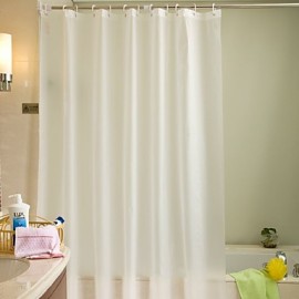 Shower Curtains Modern PEVA Solid Colored Machine Made