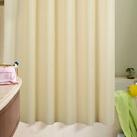 Shower Curtains Modern PEVA Solid Colored Machine Made
