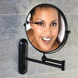 Shower Accessories, Makeup Mirror Brass Round, High Quality Mirror 20.0*24.5*34.0