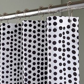 Shower Curtains Modern Polyester Polka Dot Machine Made