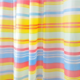 Shower Curtains Neoclassical PEVA Stripe Machine Made