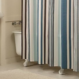 Shower Curtains Modern Polyester Stripe Machine Made