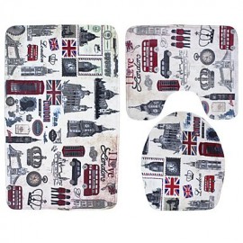 Mats & Rugs, 1pc Traditional Bath Rugs Polyester Contemporary Bathroom Easy to clean