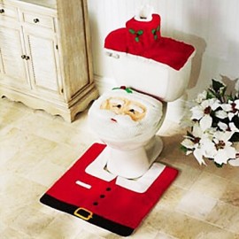 Mats & Rugs, 1set Non-Slip Contemporary Cotton Bathroom Accessory Set