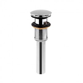 Faucet accessory, Contemporary Brass Pop-up Water Drain With Overflow, Finish, Chrome