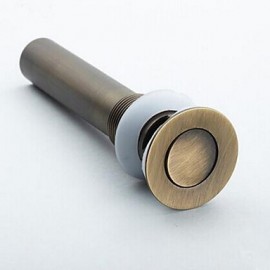 Faucet accessory, Antique Brass Pop-up Water Drain With Overflow, Finish, Antique Copper